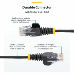 StarTech.com 1 m CAT6 Cable - Slim CAT6 Patch Cord - Blue - Snagless RJ45 Connectors - Gigabit Ethernet Cable - 28 AWG (N6PAT100