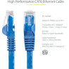 StarTech 2m CAT6 Ethernet Cable - Blue Snagless Gigabit - 100W PoE UTP 250Mhz Category 6 Patch Cord UL Certified Wiring/TIA - 2m