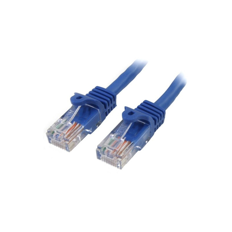 StarTech.com 3 m Blue Cat5e Snagless RJ45 UTP Patch Cable - 3m Patch Cord - Cable for Network Device, Hub - First End: 1 x RJ-45