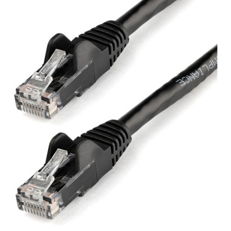 StarTech 2m CAT6 Ethernet Cable - Black Snagless Gigabit - 100W PoE UTP 250Mhz Category 6 Patch Cord UL Certified Wiring/TIA - 2