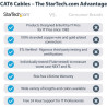 StarTech 2m CAT6 Ethernet Cable - Black Snagless Gigabit - 100W PoE UTP 250Mhz Category 6 Patch Cord UL Certified Wiring/TIA - 2