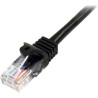 StarTech.com 0.5m Black Cat5e Patch Cable with Snagless RJ45 Connectors - Short Ethernet Cable - 0.5 m Cat 5e UTP Cable - Make F