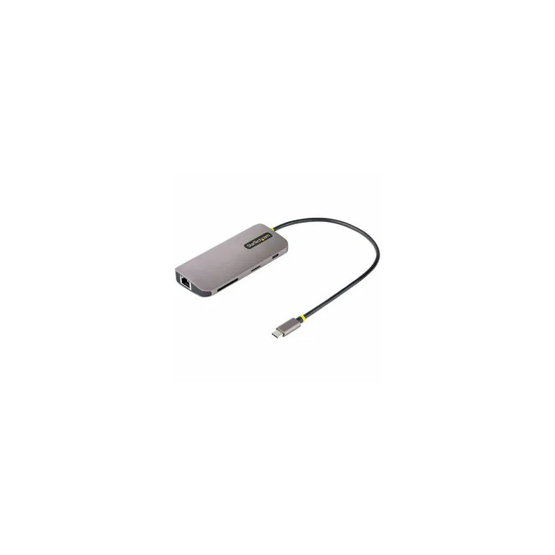 STARTECH 0.3M USB-C MULTIPORT ADAPTER, 100W, USB(3), 4K HDMI(1), SD/MICROSD, 3YR
