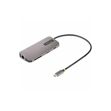 STARTECH 0.3M USB-C MULTIPORT ADAPTER, 100W, USB(3), 4K HDMI(1), SD/MICROSD, 3YR