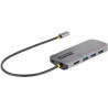STARTECH 0.3M USB-C MULTIPORT ADAPTER, 100W, USB(3), 4K HDMI(1), RJ45(1), SD/MICROSD, 3YR