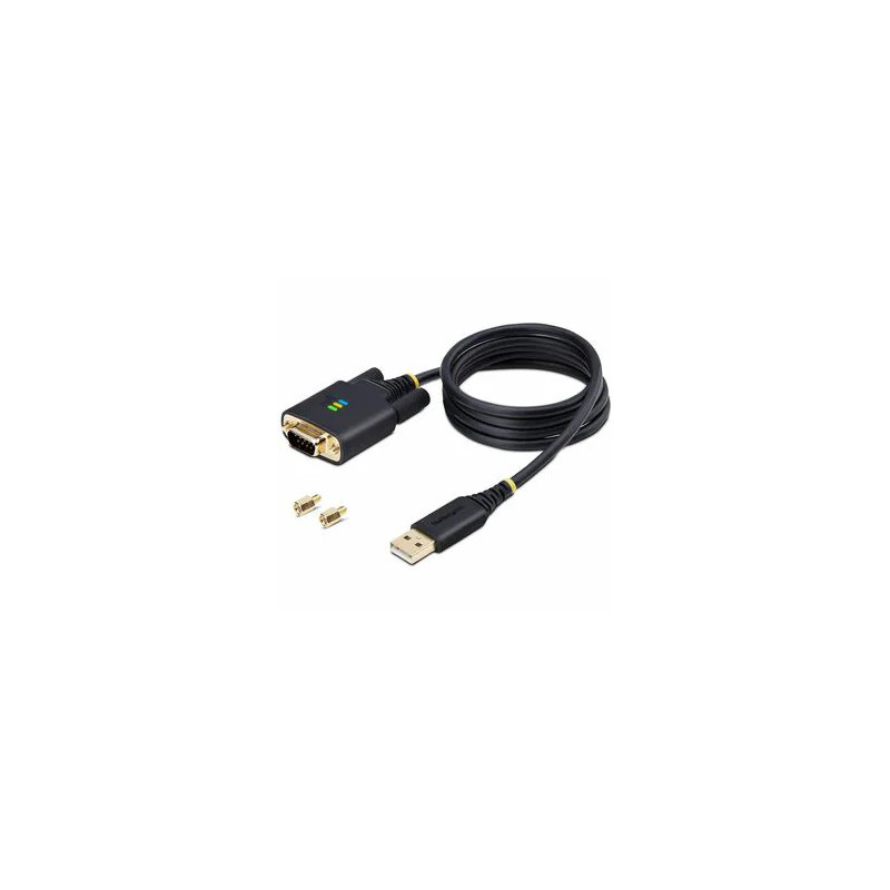 STARTECH 1M USB TO SERIAL ADAPTER CABLE, COM RETENTION, FTDI, RS232, CHANGEABLE SCREWS/NUT