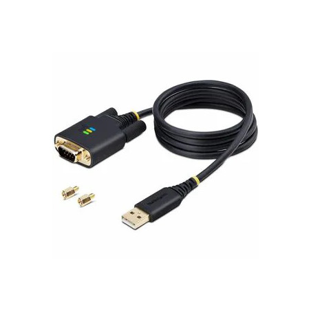 STARTECH 1M USB TO SERIAL ADAPTER CABLE, COM RETENTION, FTDI, RS232, CHANGEABLE SCREWS/NUT