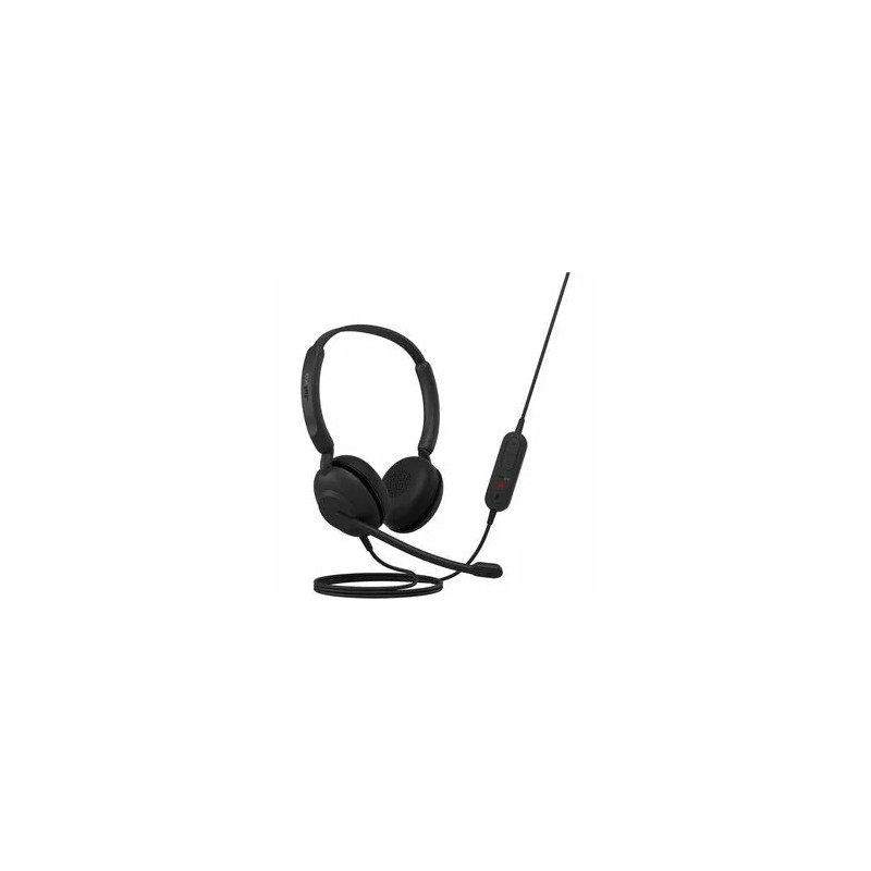 JABRA CORDED EVOLVE 10 STEREO HEADSET, USB-A, LEATHER, BLACK
