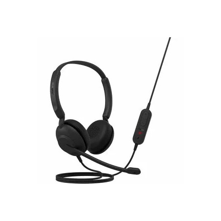 JABRA CORDED EVOLVE 10 STEREO HEADSET, USB-A, LEATHER, BLACK