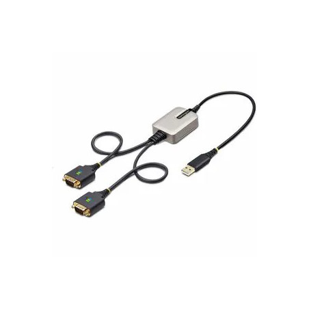 STARTECH 2FT (60CM) 2-PORT USB TO SERIAL ADAPTER CABLE, INTERCHANGEABLE DB9 SCREWS/NUTS, C