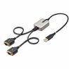 STARTECH 2FT (60CM) 2-PORT USB TO SERIAL ADAPTER CABLE, INTERCHANGEABLE DB9 SCREWS/NUTS, C