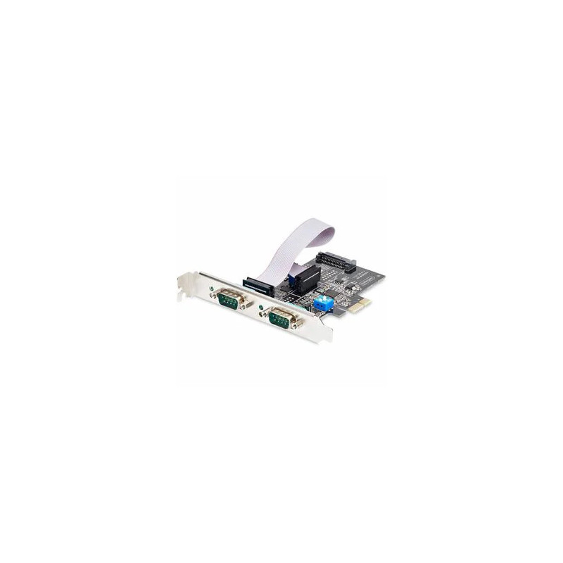 STARTECH 2-PORT SERIAL PCIE CARD FOR RS232/RS422/RS485, 16C1050 UART, ESD PROTECTION, WIND