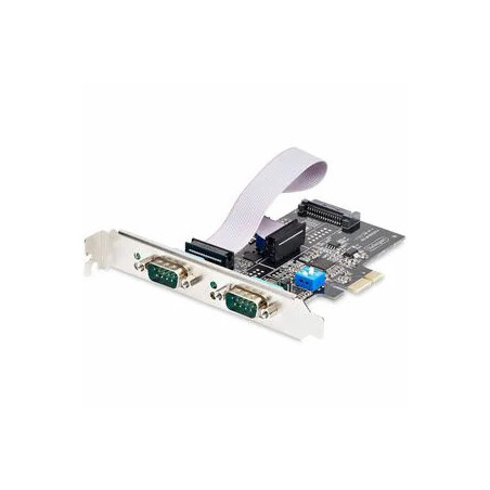 STARTECH 2-PORT SERIAL PCIE CARD FOR RS232/RS422/RS485, 16C1050 UART, ESD PROTECTION, WIND