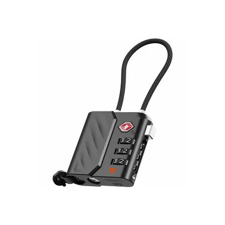 DUAL TRACKING TAG WITH TSA LOCK BLACK