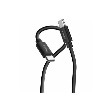CABLE USB-C TO USB-C BLACK/WHITE 2PK