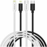 CABLE USB-C TO LIGHTNING BLACK/WHITE 2PK