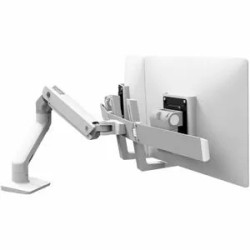 HX DESK DUAL MONITOR ARM WHITE