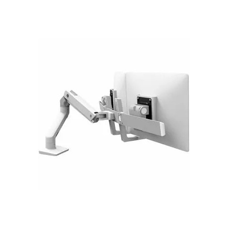 HX DESK DUAL MONITOR ARM WHITE