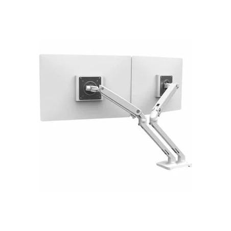 MXV DESK DUAL MONITOR ARM (WHITE)