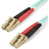 STARTECH 5M AQUA OM4 LC TO LC MULTIMODE DUPLEX FIBER OPTIC PATCH CABLE LTW