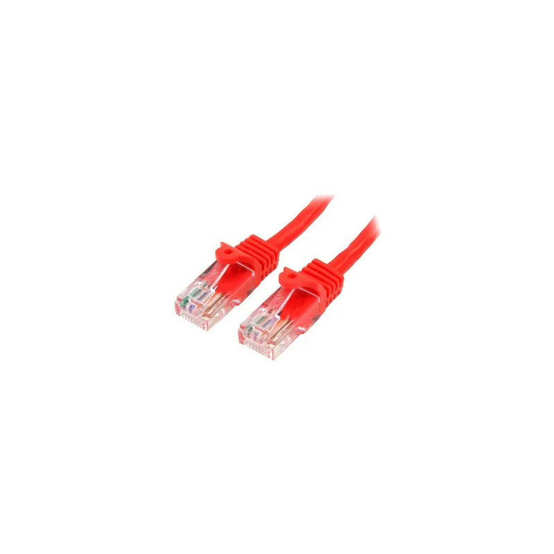 STARTECH 1M RED CAT5E/ CAT 5 SNAGLESS ETHERNET PATCH CABLE