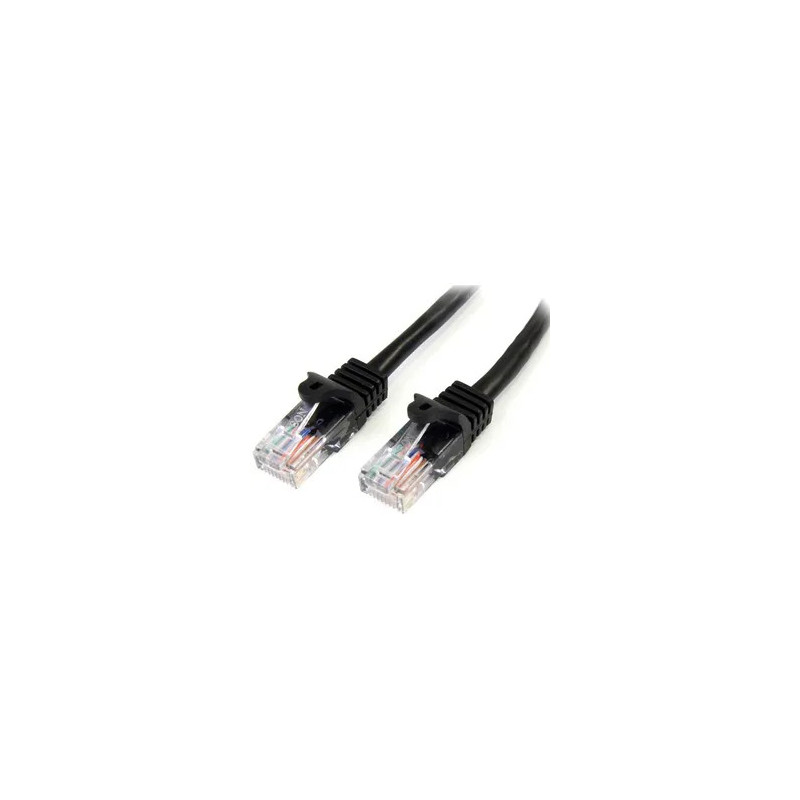STARTECH 2M BLACK CAT5E/ CAT 5 SNAGLESS PATCH CABLE 2M, LTW