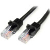STARTECH 2M BLACK CAT5E/ CAT 5 SNAGLESS PATCH CABLE 2M, LTW