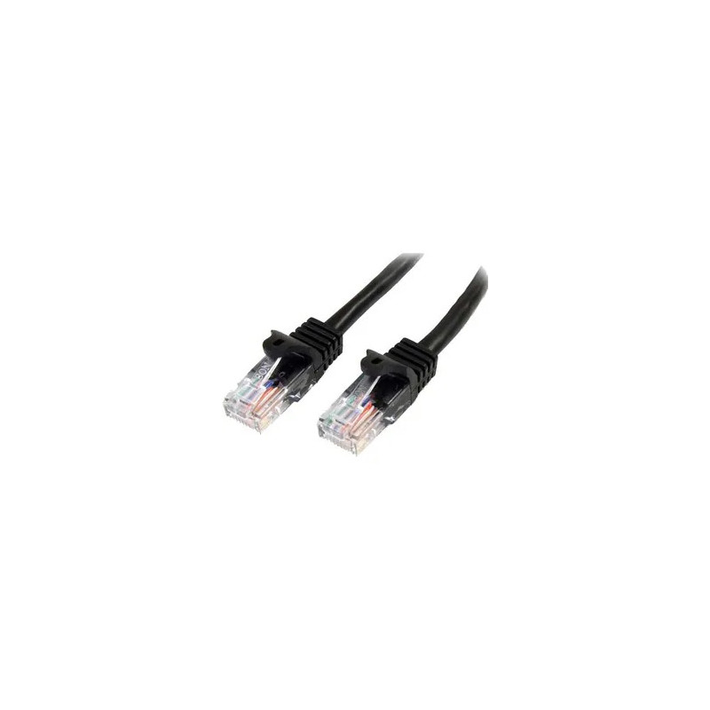 0.5m Black Snagless Cat5e Patch Cable.