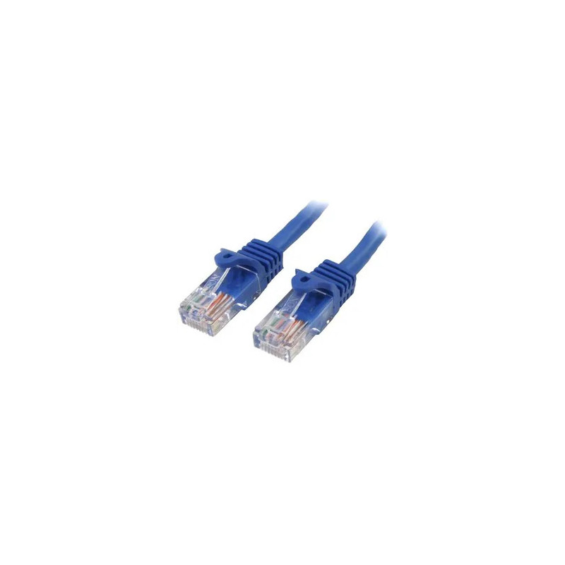 STARTECH 50CM BLUE CAT5E/ CAT 5 SNAGLESS ETHERNET PATCH CABLE 0.5 M