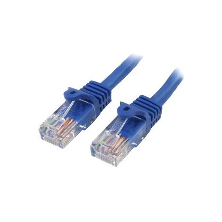 STARTECH 50CM BLUE CAT5E/ CAT 5 SNAGLESS ETHERNET PATCH CABLE 0.5 M