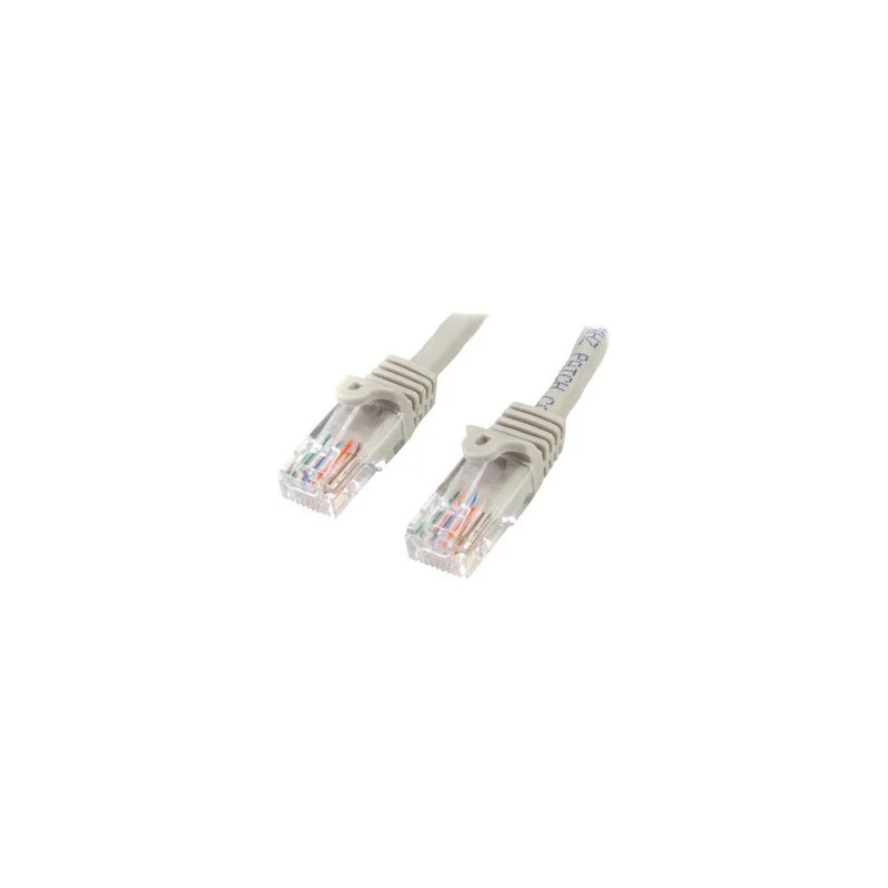 0.5m Gray Snagless Cat5e Patch Cable