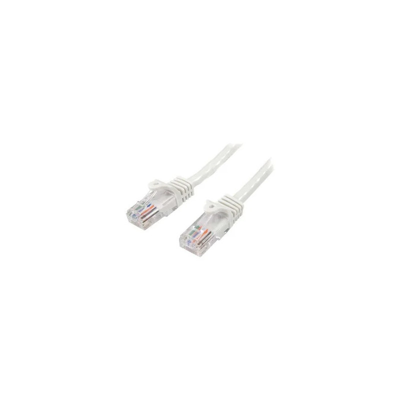 STARTECH 50CM WHITE CAT5E/ CAT 5 SNAGLESS ETHERNET PATCH CABLE 0.5 M