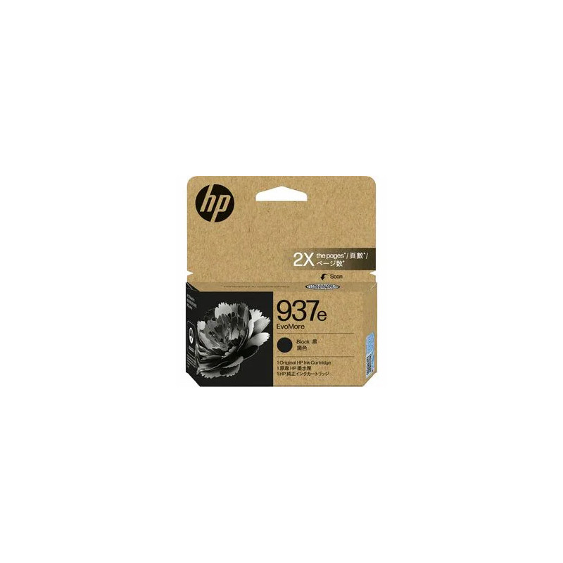 HP 937E EVOMORE BLACK ORIGINAL INK CRTG