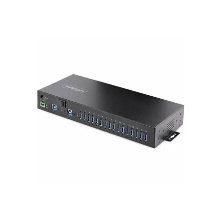STARTECH 16 PORT INDUSTRIAL USB 3.0 HUB/SWITCH 5GBPS, METAL, MOUNTABLE 2YR