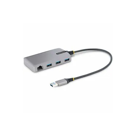 3-Port USB Hub w/ GbE Ethernet Adapter