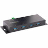 STARTECH 4 PORT INDUSTRIAL USB 3.0 5GBPS HUB MOUNTABLE RUGGED USB-A HUB 2YR