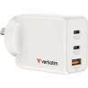 VERBATIM GAN CHARGER 3 PORT 65W USB A/C