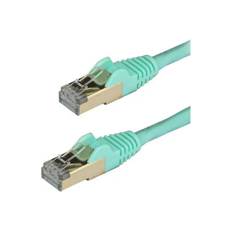 1m Aqua Cat6a Ethernet Cable - STP