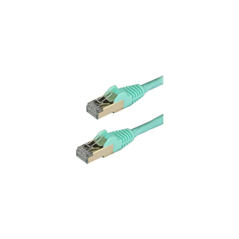 2m Aqua Cat6a Ethernet Cable - STP