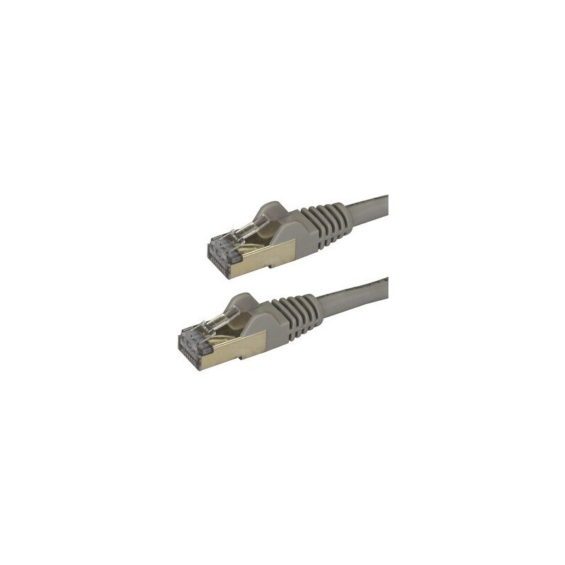 0.5m Gray Cat6a Ethernet Cable - STP