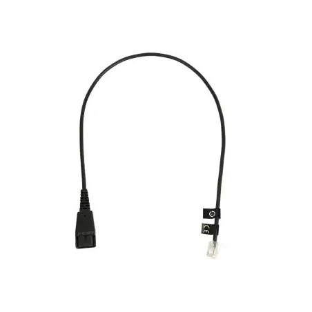 JABRA QD TO RJ9 STRAIGHT BOTTOM CORD, 0.5M