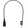 JABRA QD TO RJ9 STRAIGHT BOTTOM CORD, 0.5M