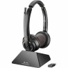 HP POLY SAVI S8220 OTH WIRELESS MS STEREO DECT HEADSET,D200 DONGLE, USB-A, CHARGE STAND