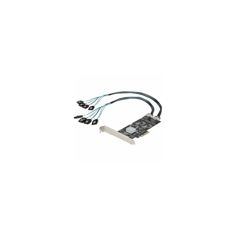 STARTECH SATA PCIe, 8 PORTS, NON-RAID, 6GBPS, SATA III, 4 CONTROLLERS, 2YR