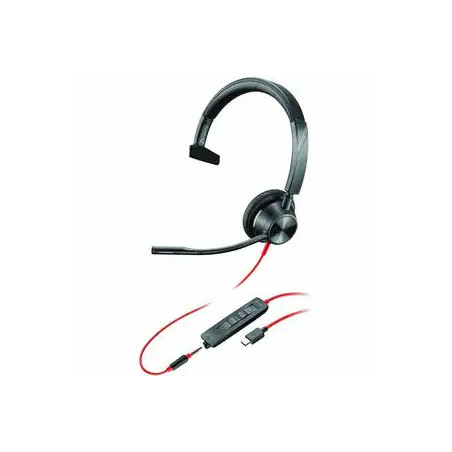 HP POLY BLACKWIRE 3315 MS , MONO CORDED USB-C HEADSET, 3.5MM INCL USB-A ADAPTOR