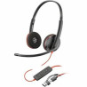 HP POLY BLACKWIRE 3220 UC STE REO USB-C CORDED HEADSET USB-C/A ADAPTOR