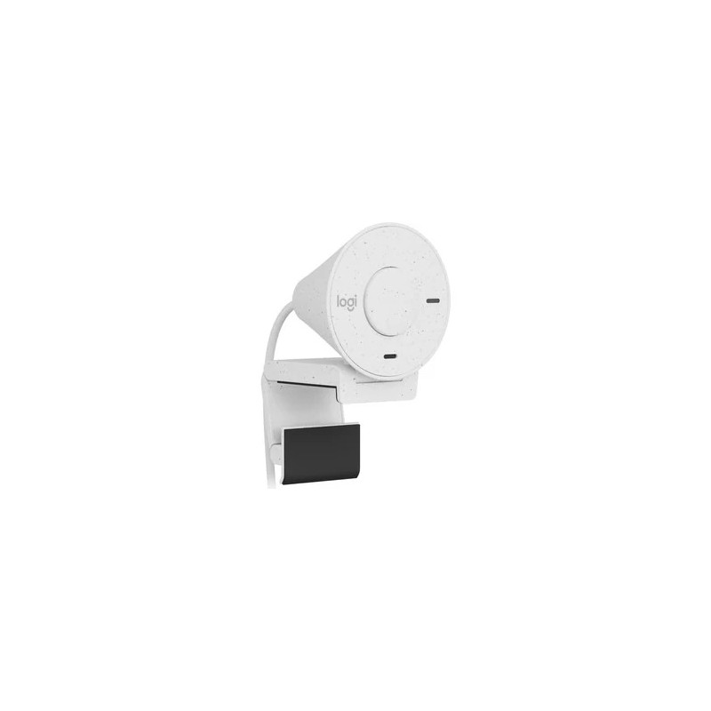 Webcam: Logitech BRIO 300 - 1080p with auto light correction, noise-reducing mic, and USB Type-C connectivity - Off White