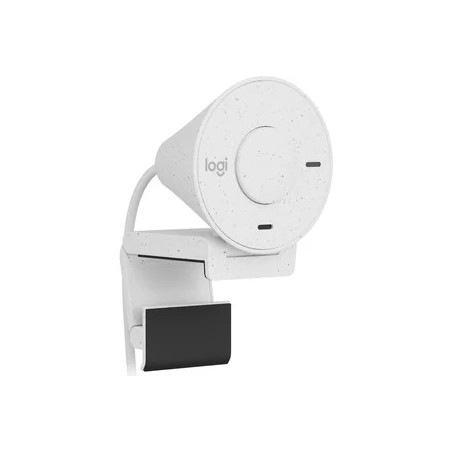 Webcam: Logitech BRIO 300 - 1080p with auto light correction, noise-reducing mic, and USB Type-C connectivity - Off White