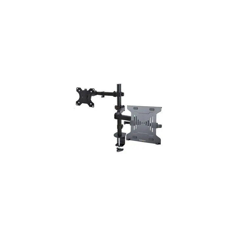 Monitor Arm with Laptop Tray Adjustable