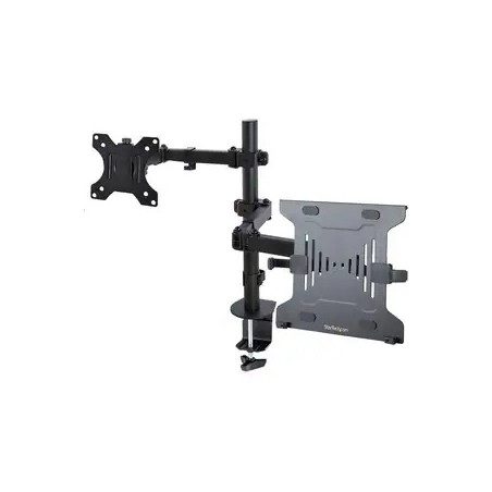 Monitor Arm with Laptop Tray Adjustable